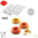 Kit Ciambella Promise 65 ml in silicone bianco con tagliapasta in plastica da Silikomart