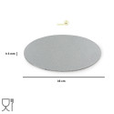Disco sottotorta sottile argento tondo da 16 cm altezza 3 mm