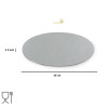 Disco sottotorta sottile argento tondo da 16 cm altezza 3 mm
