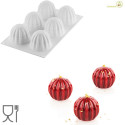 Stampo Supernova 105 ml per 6 monoporzioni a semisfera da 6,4 cm in silicone da Silikomart
