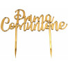 Cake Topper Comunione Oro in Plexiglas Cake Topper Comunione Oro in Plexiglas