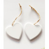 Decorazione Cuore Bianco in legno cm 8 pz 2 Decorazione Cuore Bianco in legno cm 8 pz 2