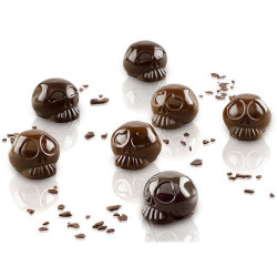 Amleto Stampo in silicone 12 cioccolatini a teschio di ø3 cm h 21 mm SGC055 3D da Silikomart