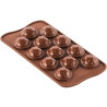 Amleto Stampo in silicone 12 cioccolatini a teschio di ø3 cm h 21 mm SGC055 3D da Silikomart