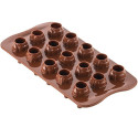 Mr e Mrs Brown Stampo silicone 15 cioccolatini da 25 mm h 4 cm SGC056 3D da Silikomart