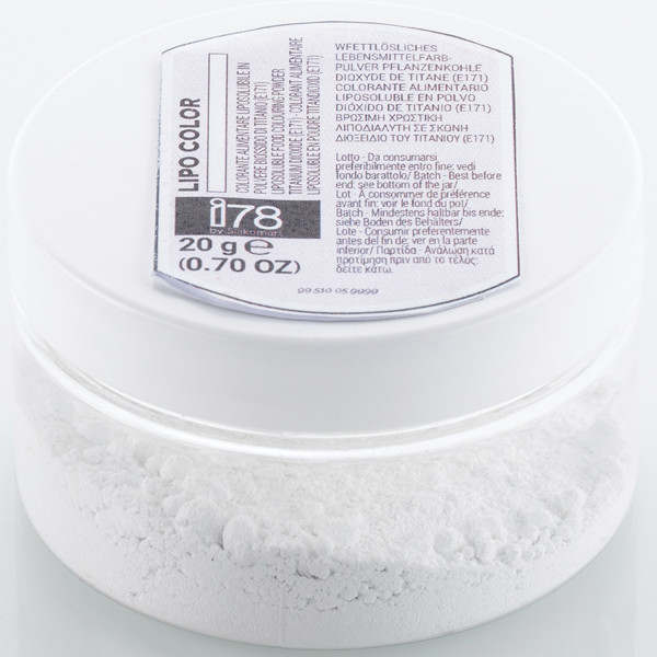Lipo Color White 20 g Silikomart: colorante in polvere liposolubile bianco, della linea i78