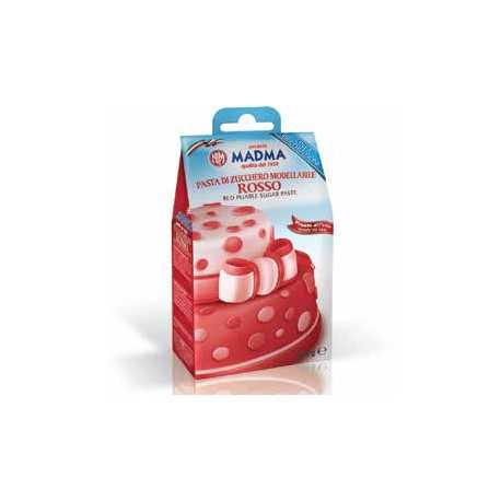 Panetto di pasta di zucchero rossa da 250 g di Madma Panetto di pasta di zucchero rossa da 250 g di Madma