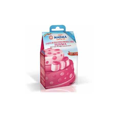 Panetto di pasta di zucchero fucsia da 250 g di Madma Panetto di pasta di zucchero fucsia da 250 g di Madma