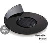 Set 100 vassoi monoporzioni rotondi in plastica neri da 86 mm, riutilizzabili da Silikomart