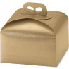 Scatola Porta panettone Basso in cartoncino color Oro Seta da 245 x 245 mm h 130 mm Scatola Porta panettone Basso in cartoncino color Oro Seta da 245 x 245 mm h 130 mm