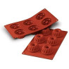 Gugelhopf Silikomart stampo silicone per 6 piccole ciambelle di ø7,5 cm