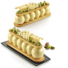 Truffle Eclair 75 Silikomart; stampo silicone bianco per 8 strisce Eclair 130x31 e h 28 mm con cutter Truffle Eclair 75 Silikomart; stampo silicone bianco per 8 strisce Eclair 130x31 e h 28 mm con cutter