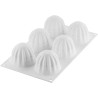 Stampo Supernova 105 ml per 6 monoporzioni a semisfera da 6,4 cm in silicone da Silikomart