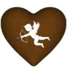 Stampo policarbonato 10 cioccolatini cuori con cupido 4x4xh1,4 cm da 11 g
