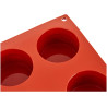 Cylinders SF028 Silikomart: stampo in silicone 8 monoporzioni a cilindro diametro 6 cm, altezza 3,5 cm