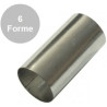 Stampo formina cartuccia a tubo in latta di lungo 4,7 cm e diametro 2,5 cm in confezione da 6 formine