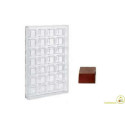 Stampo cioccolato cremino da 7 g, stampo policarbonato da 28 impronte di lato 2,5 cm ed altezza 1,5 cm