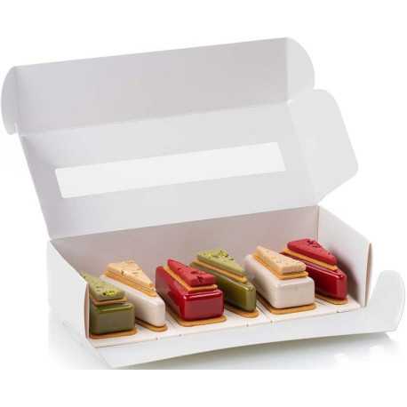 Kit Cake to go 45: set 2 stampi in silicone con Cutter in plastica e box con vassoi da Silikomart Kit Cake to go 45: set 2 stampi in silicone con Cutter in plastica e box con vassoi da Silikomart
