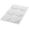 Stampo Paradis 37 Stampo in silicone bianco per 6 forme Paradis da 7 cm da Silikomart