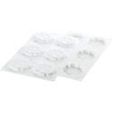 Stampo Paradis 37 Stampo in silicone bianco per 6 forme Paradis da 7 cm da Silikomart