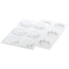 Stampo Paradis 37 Stampo in silicone bianco per 6 forme Paradis da 7 cm da Silikomart