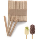 100 Bastoncini stecco in legno per gelato artigianale lunghi 11 cm da Silikomart