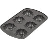 Coppetta biscotto per gelato Wilton: teglia antiaderente per 6 cialde biscotto per gelato a fiore ø9 cm Coppetta biscotto per gelato Wilton: teglia antiaderente per 6 cialde biscotto per gelato a fiore ø9 cm