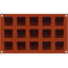 Mauresque Square stampo in silicone 15 mini porzioni quadrate di lato 4 x h 1,6 cm con decori stile Moresco da Silikomart