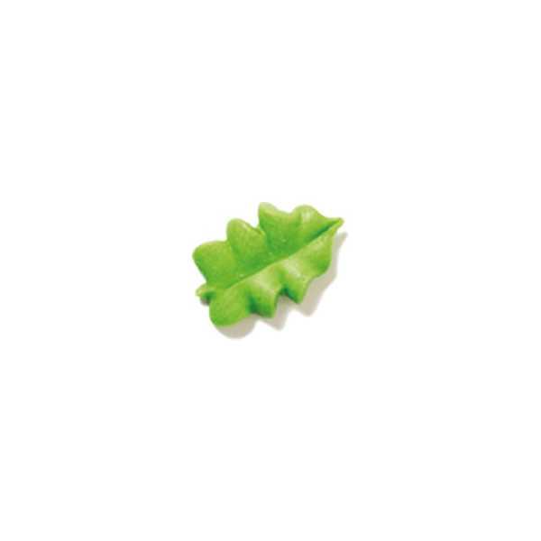 Set 12 decorazioni in zucchero a forma di foglioline di colore verde da Decora