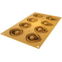 Tortellino 20 Silikomart: stampo silicone giallo 8 preparazioni 5,4 x h 2,2 cm, linea Naturae