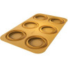 Piatto 80 Silikomart stampo silicone giallo 6 preparazioni piattino o piatto piano, linea Naturae