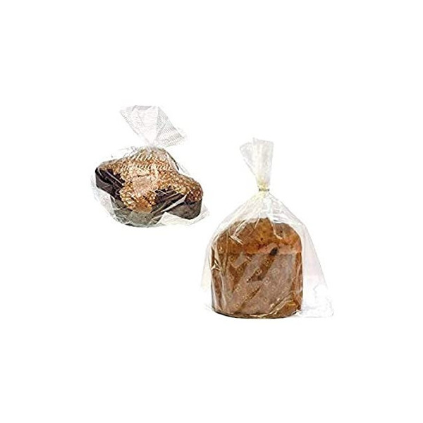 Set 10 buste neutre grandi larghe 32 cm lunghe 44 cm in polietilene neutro, per alimenti, ideali buste per dolci artigianali
