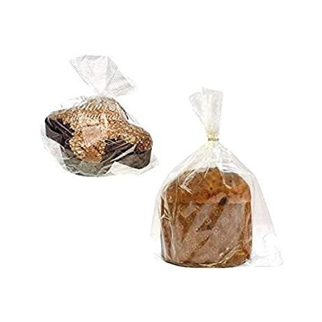 Set 10 buste neutre grandi larghe 32 cm lunghe 44 cm in polietilene neutro, per alimenti, ideali buste per dolci artigianali