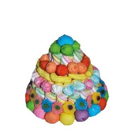 Torta Marshmallow piccola colorata 580 g, da esposizione per eventi e compleanni colorati Torta Marshmallow piccola colorata 580 g, da esposizione per eventi e compleanni colorati