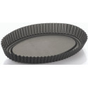 Teglia antiaderente per Forma Crostata Ovale con fondo rialzato o stampo furbo da 33 cm x 22 cm x h 3,5 cm