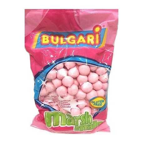Marshmallow al gusto fragola a forma di palline colore Rosa in busta da 900 g di Bulgari