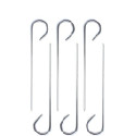 Set di 6 spiedini in acciaio inox lunghi 20 cm, adatti al contatto con alimenti