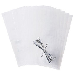 Set di 25 sacchetti party 10x24 cm: bustine trasparenti con laccetti da Wilton