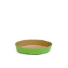 Stampo crostata in carta da forno verde da 10xh3 cm per mini tortine da 100 g