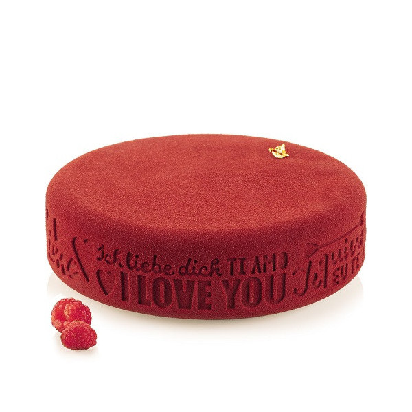 Endless Love Silikomart: stampo torta amore senza fine in silicone grigio di ø19xh5,5 cm