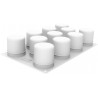 Stampo Cilindri 3D 100 ml in silicone per dolci monoporzioni di diametro 5 x h 5,5 cm da Silikomart Stampo Cilindri 3D 100 ml in silicone per dolci monoporzioni di diametro 5 x h 5,5 cm da Silikomart