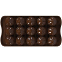 Stampo Cioccolatini Kiss 3D o Baci Tridimensionali in silicone marrone da Silikomart