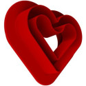 Tagliapasta Cuore in plastica o Cutter Cuore a Doppia Faccia da Silikomart