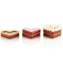 Level Hearts 35 Silikomart, Stampo in silicone 8 Cuori 80x66xh12 mm con cutter