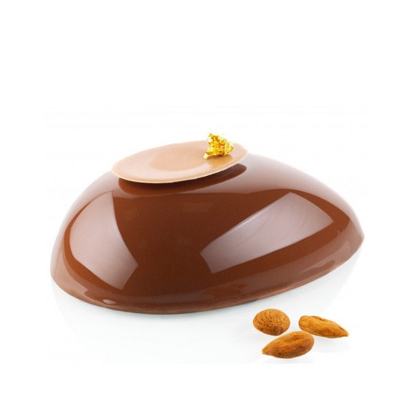 Half Eggs 385 Silikomart: stampo in silicone per 2 mezze uova di 14,5x10,2 h 4,6 cm