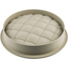 Eleganza Silikomart: stampo in silicone grigio per torta a trapunta tonda di ø22xh6 cm