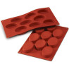 Stampo Medium Ovals SF018 da Silikomart o stampo in silicone 9 monoporzioni Ovali medie 4,4 x 5 h 2 cm