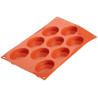 Stampo Medium Ovals SF018 da Silikomart o stampo in silicone 9 monoporzioni Ovali medie 4,4 x 5 h 2 cm