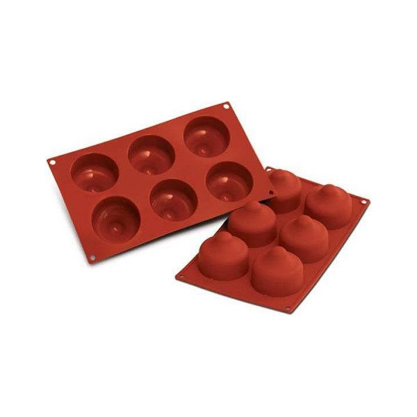 Stampo Kiss Bacio per 6 monoporzioni grandi di dimensioni 7 cm h 5,7 in silicone SF067 da Silikomart