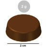 Stampo Compressa Tonda di Cioccolato da 20 mm e 2 g in policarbonato Stampo Compressa Tonda di Cioccolato da 20 mm e 2 g in policarbonato